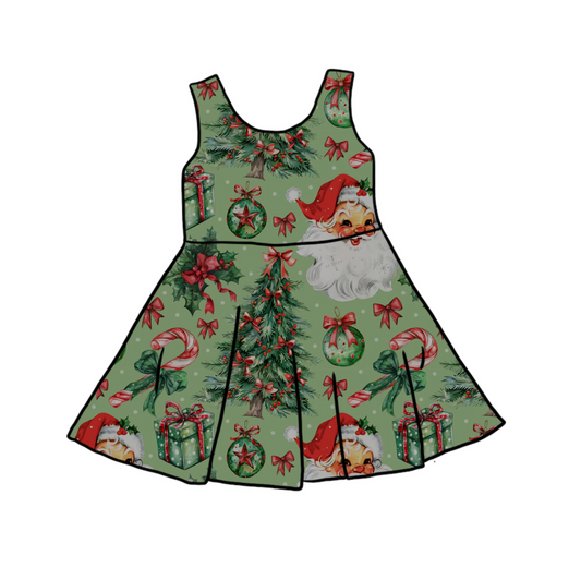 RETRO SANTA DAISY BOW DRESS